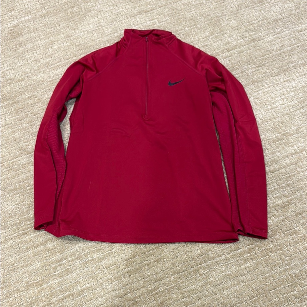 Nike Maroon Quarter-Zip Top